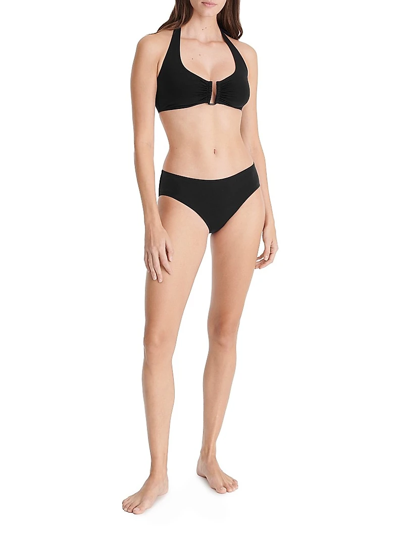 Dedicace Ruched Halter Bikini Top