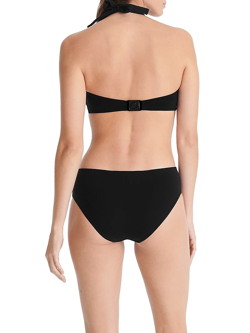 Dedicace Ruched Halter Bikini Top