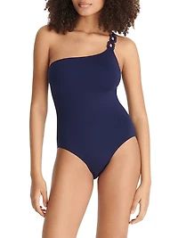 Plaisance One-Shoulder One-Piece Swimsuit