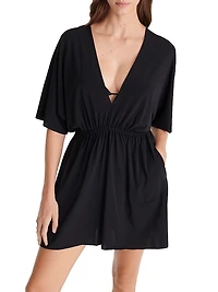 Naïa Plunging V-Neck Jersey Minidress