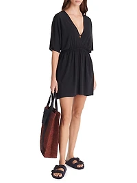 Naïa Plunging V-Neck Jersey Minidress