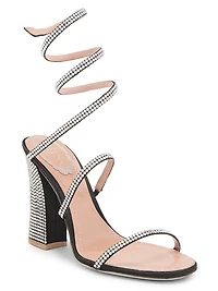 105MM Cleo Satin Sandals