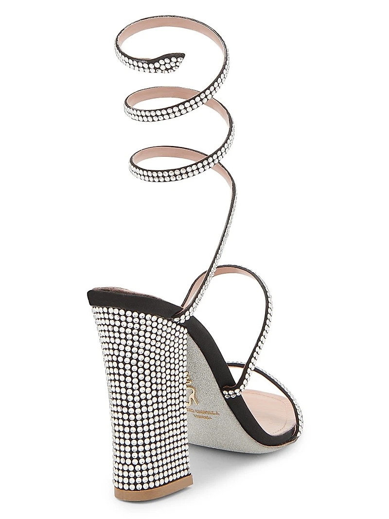 105MM Cleo Satin Sandals
