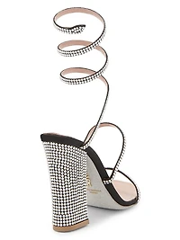 105MM Cleo Satin Sandals