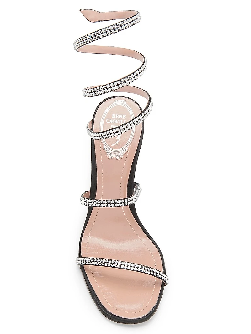105MM Cleo Satin Sandals