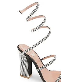 105MM Cleo Satin Sandals