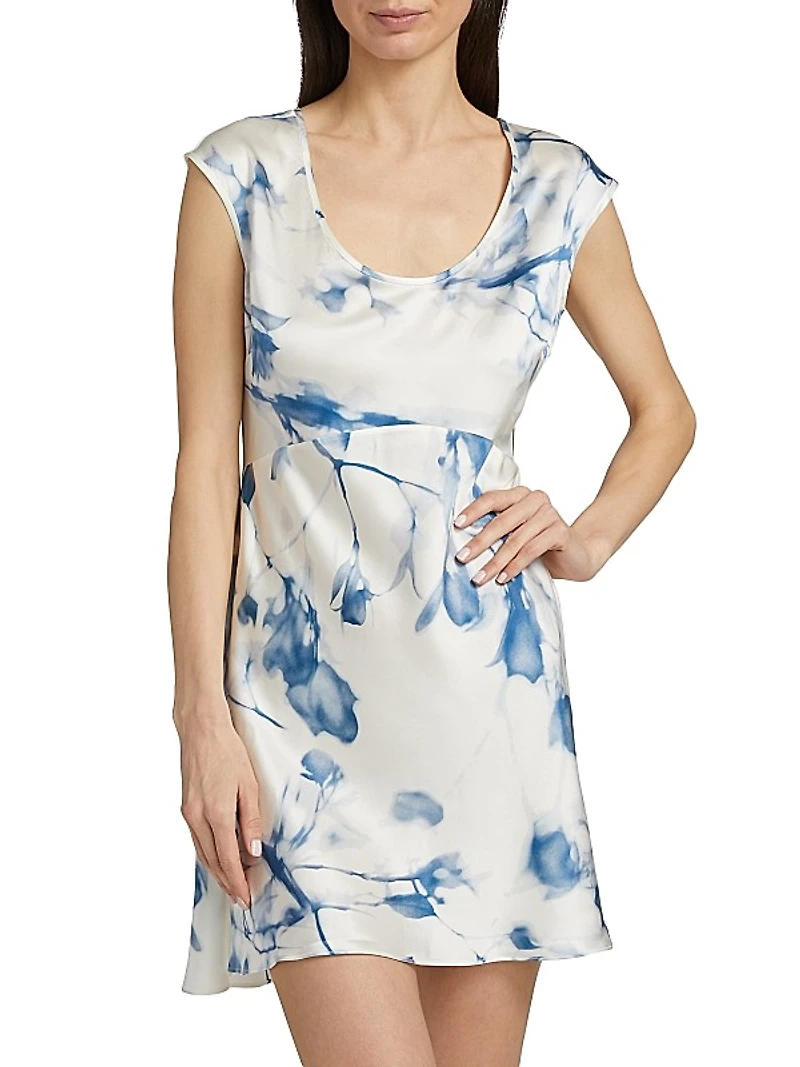 Tie-Dye Silk Minidress