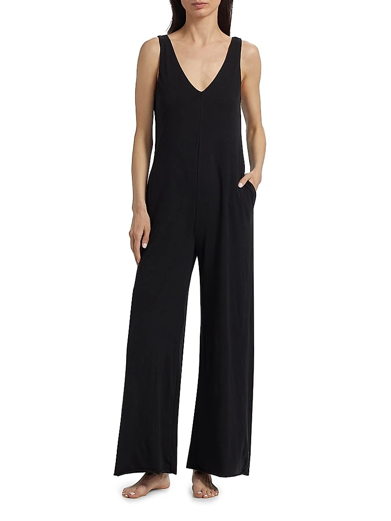 Cotton Double V Jumpsuit