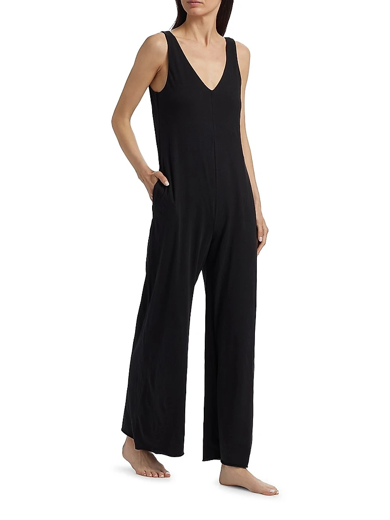 Cotton Double V Jumpsuit