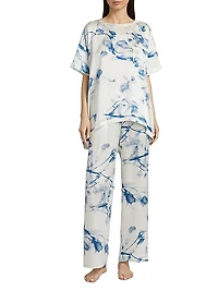 Tie-Dye Silk Lounge Set