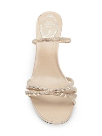 Embellished Satin Sandals