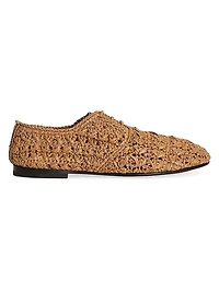 Derby Woven Lace-Up Shoes