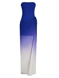 Aurora Strapless Chiffon Gown