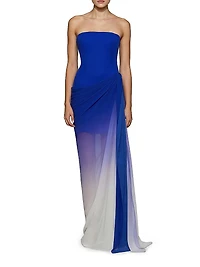 Aurora Strapless Chiffon Gown