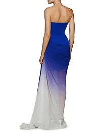 Aurora Strapless Chiffon Gown