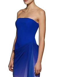 Aurora Strapless Chiffon Gown