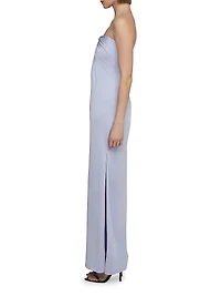 Lila Satin Strapless Gown