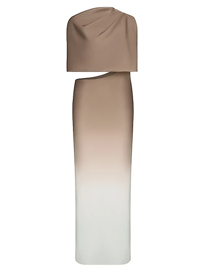 Helens Ombré One-Shoulder Dress
