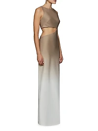 Helens Ombré One-Shoulder Dress