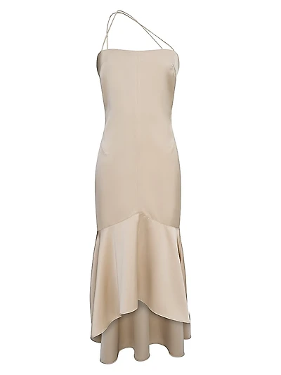 Sierra Fit-And-Flare Satin Dress