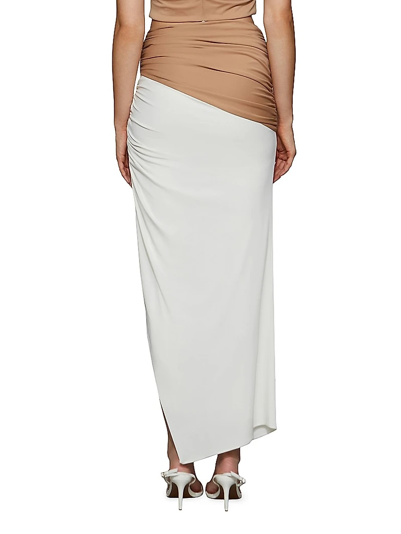 Grayson Colorblocked Matte Jersey Dress