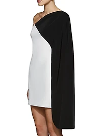 Erica One-Shoulder Colorblocked Dress