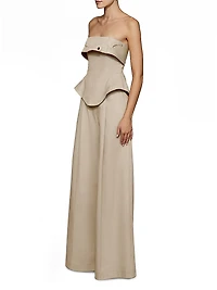 Jordan Denim Corset Wide-Leg Jumpsuit