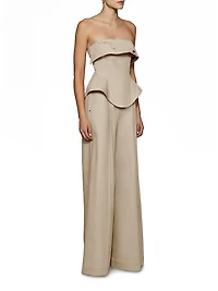 Jordan Denim Corset Wide-Leg Jumpsuit