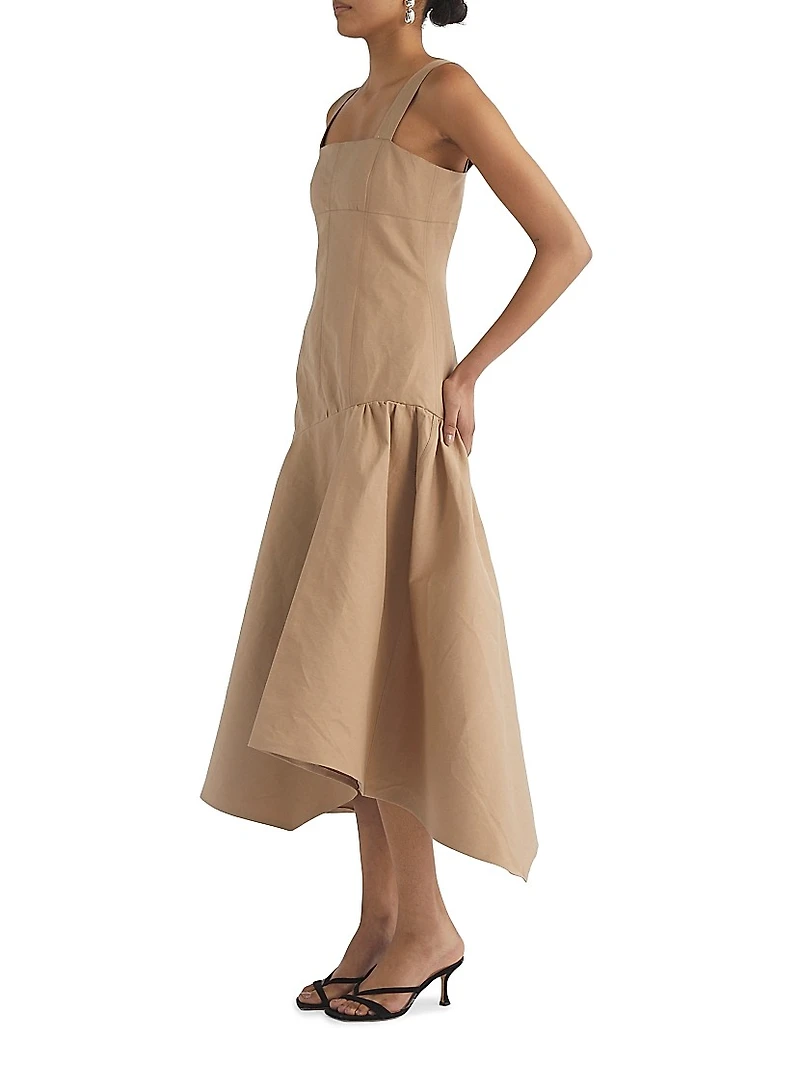 Mabel Asymmetric Midi-Dress