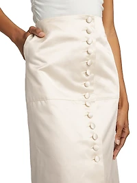 Maha Button Midi-Skirt