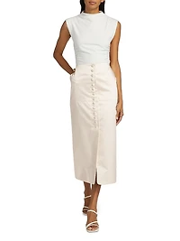 Maha Button Midi-Skirt