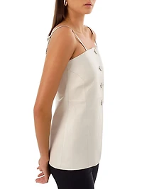 Milana Leather Bustier Top