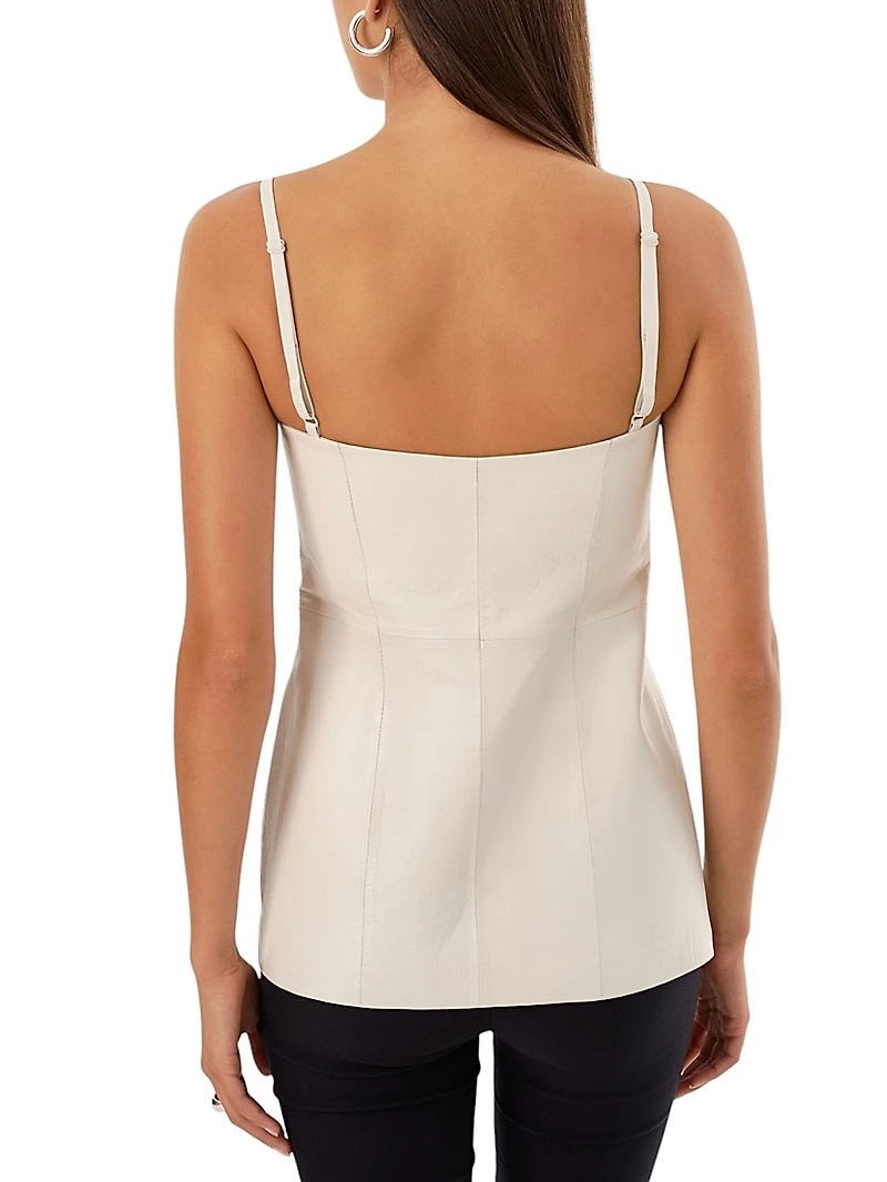 Milana Leather Bustier Top