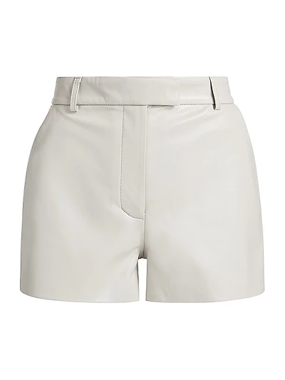 Kaldie Leather-Blend Shorts
