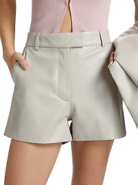 Kaldie Leather-Blend Shorts