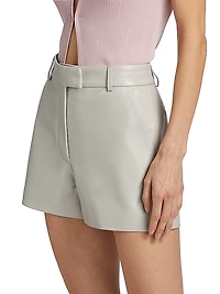 Kaldie Leather-Blend Shorts