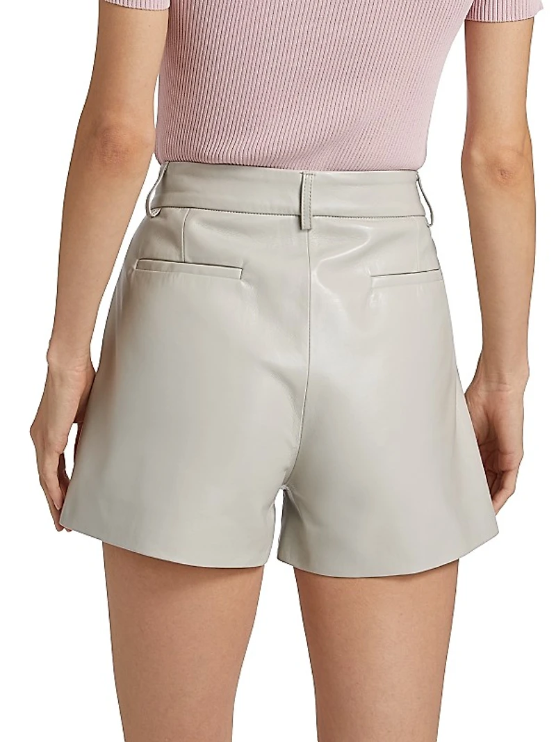 Kaldie Leather-Blend Shorts