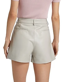 Kaldie Leather-Blend Shorts