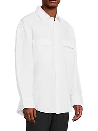 Relaxed-Fit Crinkle Long-Sleeve Shirt