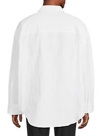 Relaxed-Fit Crinkle Long-Sleeve Shirt