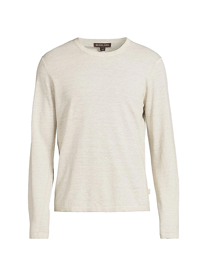 Cold-Dye Linen-Cotton Sweater