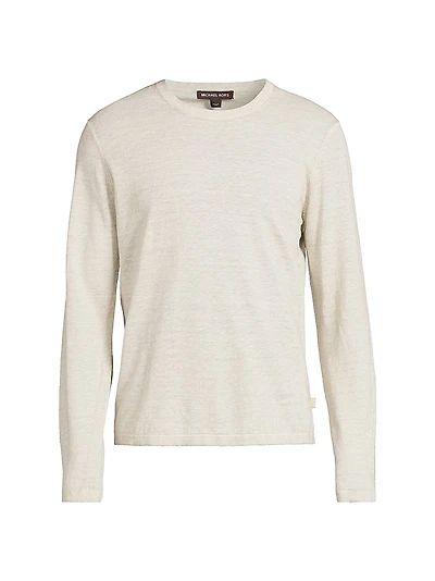 Cold-Dye Linen-Cotton Sweater