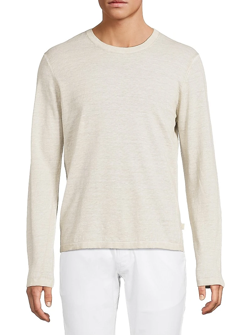 Cold-Dye Linen-Cotton Sweater