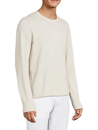 Cold-Dye Linen-Cotton Sweater