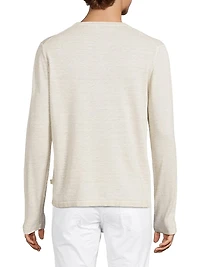 Cold-Dye Linen-Cotton Sweater