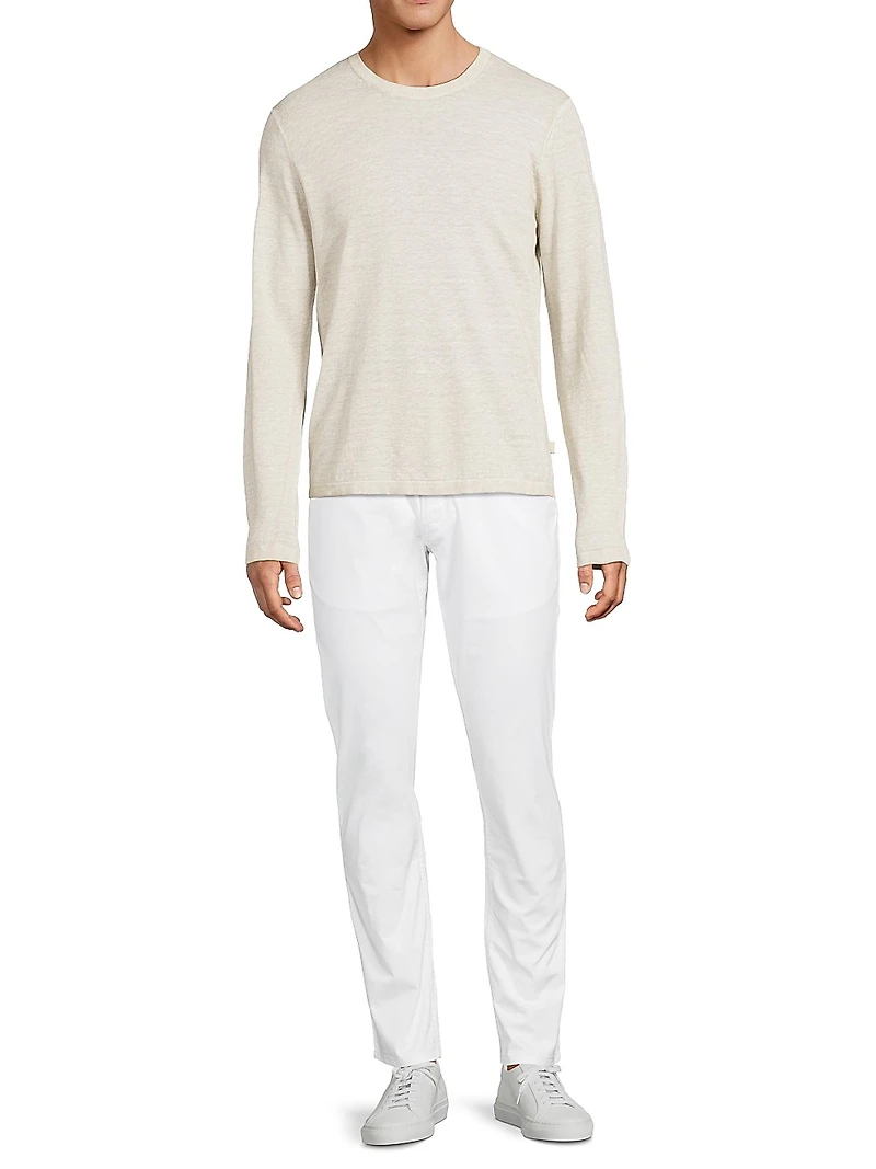 Cold-Dye Linen-Cotton Sweater