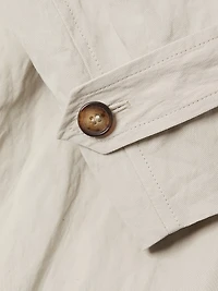 Crinkle Cotton Oversized Trench Coat