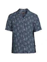 Micro Floral Chambray Shirt