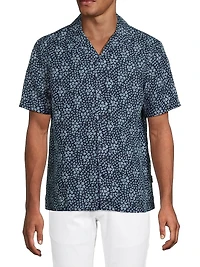 Micro Floral Chambray Shirt