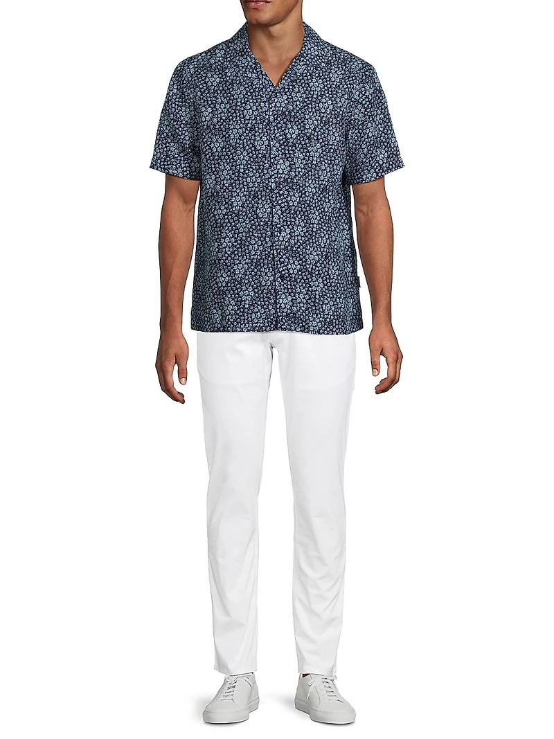 Micro Floral Chambray Shirt